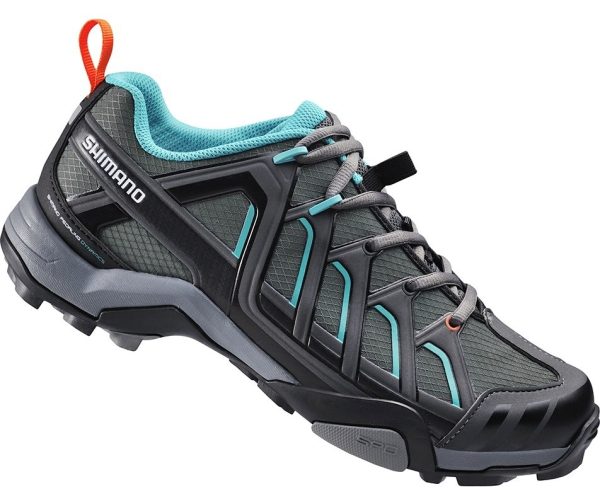 CIPELE SHIMANO MTB-TOURING SH-WM34GJ, ŽENSKE, SA PLOČICAMA, CRNO/ZELENE (16)
