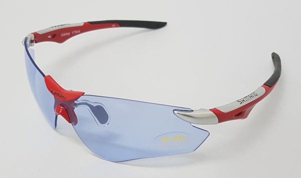 NAOČALE SHIMANO GALAXY, SHINY BLOOD RED, COLOR TPE: SOLID BLACK / COLOR FOR STANDARD LENS: PHOTOCHROMIC BLUE 1-2