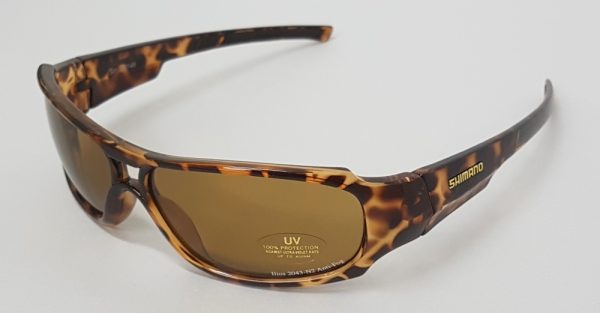 NAOČALE SHIMANO SIN, SHINY CRYSTAL TORTOISE BROWN, COLOR TPE: SOLID BLACK / COLOR FOR STANDARD LENS: BROWN