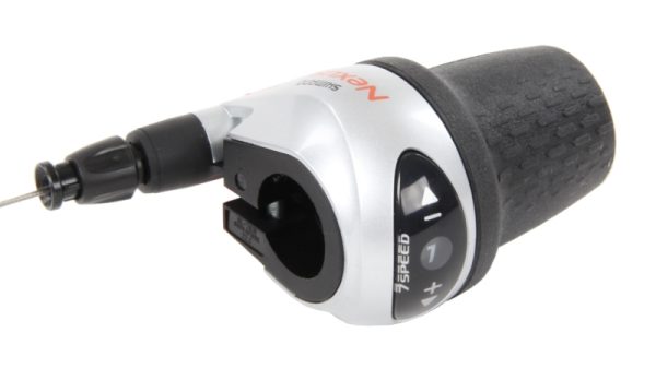 RUČICA MJENJAČA SHIMANO NEXUS SL-7S31, 7 BRZINA, REVO, SAJLA MJENJAČA 2355MM, BUŽIR MJENJAČA 2100MM CRN/RESIN CAP/INNER VIJAK/OUTER HOLDER, ZA CJ-NX40, SREBRNA, IND.PACK