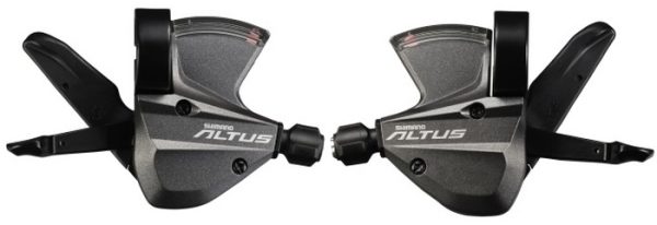 RUČICA MJENJAČA SHIMANO ALTUS SL-M370-L, 9X3 BRZINE, SAJLA 2050MM/1800MM, BUŽIR SP 40 CRN 600MM/600MM/300MM, OGD, CRNA, IND.PACK