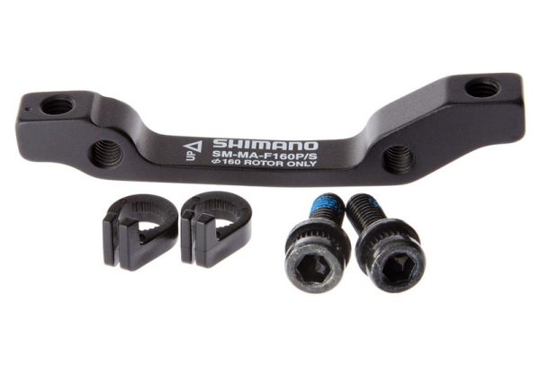 ADAPTER ZA DISK KOČNICU SHIMANO SM-MA-F160P/S, VIJAK X4, STOP RINGX2, (STANDARD), BULK