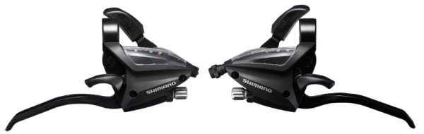 RUČICA KOČNICE/MJENJAČA SHIMANO ST-EF500-2A, 8X3 BRZINE, STANDARDAN BUŽIRA MJENJAČA I KOČNICE CRN, 2 PRSTA, ZA V-BRAKE, CRNA, IND.PACK