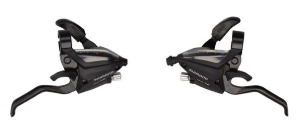 RUČICA KOČNICE/MJENJAČA SHIMANO ST-EF500-2A, 7X3 BRZINE, 2 PRSTA, ZA V-BRAKE, CRNA STANDARD DULJINA SAJLE MJENJAČA I KOČNICE, CRNA, IND.PACK