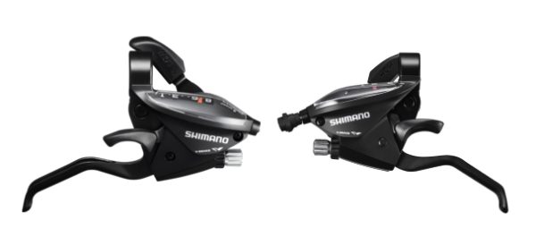 RUČICA KOČNICE/MJENJAČA SHIMANO ST-EF510-2A, 3X7 BRZINA, 2 PRSTA, ZA V-BRAKE, STANDARDNA MJENJAČKO KOČIONA SAJLA CRNA, CRNA, IND.PACK