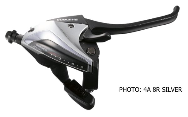 RUČICA KOČNICE/MJENJAČA SHIMANO ACERA ST-EF60-8R(LL)4A, DESNA 8 BRZINA, 4 PRSTA, ZA V-BRAKE (POTREBAN POWER MODULATOR), SAJLA MJENJAČA 2050MM, CRNA, BULK