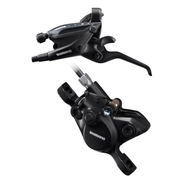 KOČNICA DISK SASTAVLJENA SHIMANO ST-EF505(L),BR-MT200(F), BEZ ADAPTERA, RESIN PLOČICE, UKLJ. OLIVU I INSERT,1000MM BUŽIR(SM-BH59-SS CRN),600MM SP41 OUTER,IND.PACK