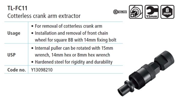 ALAT SHIMANO TL-FC11 COTTERLESS CRANK EXTRACTOR, ZA DEMONTAŽU POLUGE