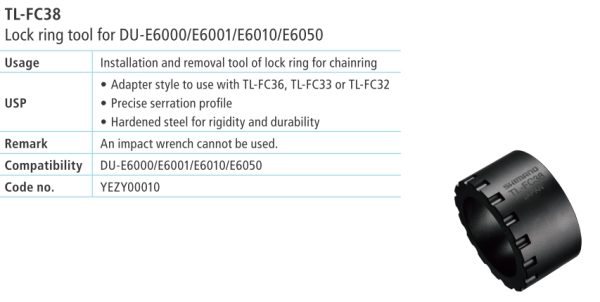 ALAT SHIMANO TL-FC38 ADAPTER ZA DEMONTAŽU SHIMANO ZA DU-E6000/DU-E6001