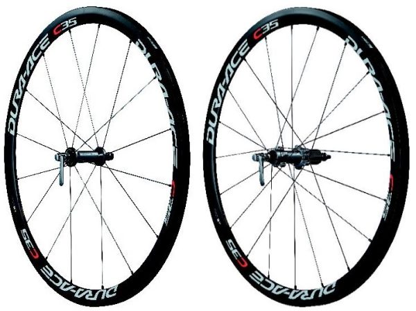 KOTAČ SHIMANO DURA-ACE WH-7900-C35-TU PREDNJI I ZADNJI OLD:P/100/Z/130MM, OBRUČ:KARBON TUBULAR P:16R/Z:20R R-QR:163MM, SA TORBOM, IND.PACK