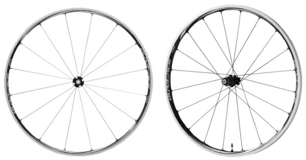 KOTAČ SHIMANO DURA-ACE WH-9000-C24-TL, PREDNJI I ZADNJI, 16R/20R, KARBON LAMINATE OBRUČ CLINCHER (TUBELESS KOMPATIBILNO), ZADNJI QR 163MM, BEZ TORBE, IND.PACK
