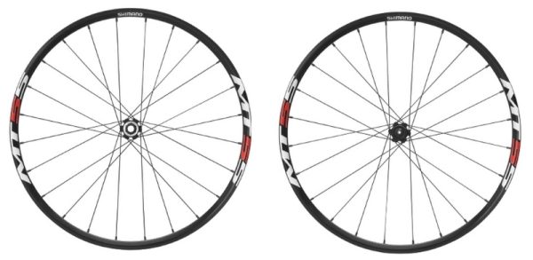 KOTAČ SHIMANO WH-MT55, PREDNJI I ZADNJI, ZA 8/9/10 BRZINA, 24R, OLD 100/135MM, PREDNJA 15MM E-THRU, ZADNJI QR 168MM, OBRUČ 26" CLINCHER CRN, IND.PACK