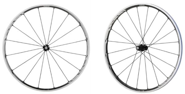 KOTAČ SHIMANO WH-RS81-C24-CL, PREDNJI I ZADNJI, ZA 10/11 BRZINA, 16R/20R, OBRUČ CLINCHER KARBONSKI ALLOY SASTAV (SA TRAKOM OBRUČA), ZADNJI QR 168MM, IND.PACK