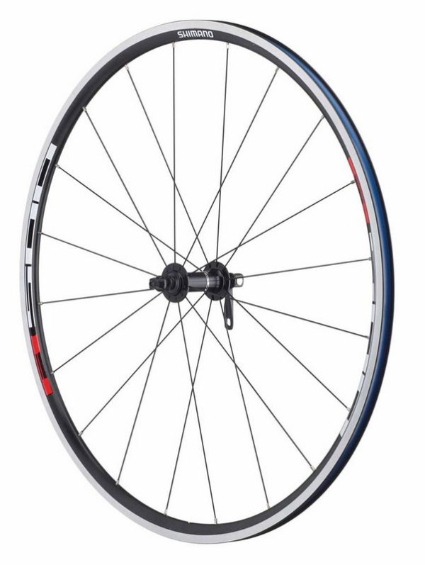 KOTAČ SHIMANO WH-R501A PREDNJI OLD:100MM OBRUČ SA TRAKOM, CLINCHER CRN, BLADED SPOKE UKLJ. MONOTONE STICKER QR:CRN, BEZ TORBE, IND.PACK