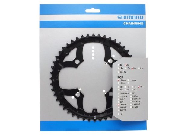 LANČANIK POGONA SHIMANO DEORE FC-M530, 48Z, CRN - Slika 2