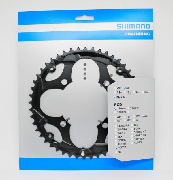 LANČANIK POGONA SHIMANO ACERA FC-M361, 48Z, CRN