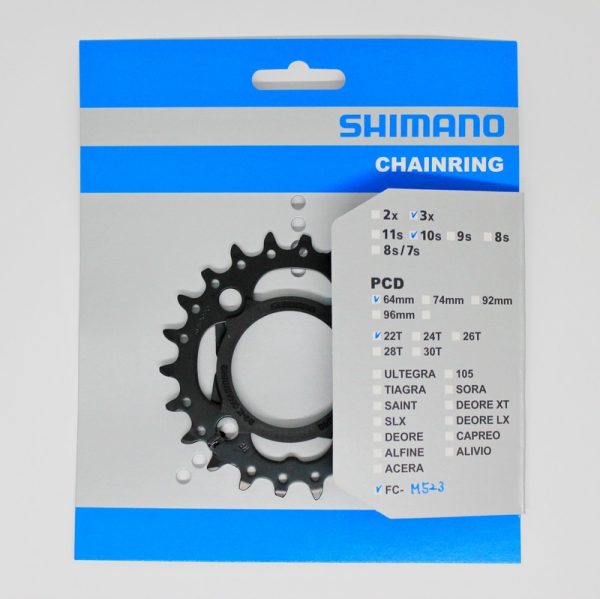 LANČANIK POGONA SHIMANO FC-M523 22Z-AN CRN I ŠTITNIK LANCA