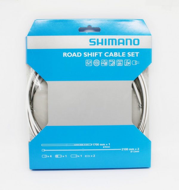SAJLA I BUŽIR MJENJAČA CESTNI SHIMANO SET BIJELA 1700MM SP41OUTER CABLE(BIJELA) 2100MM PTFE CABLE/4KOM KAPICA, 2KOM KAPICA BUŽIRA I INNER END CAP