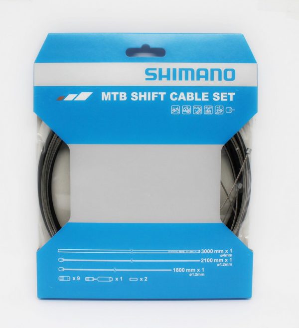 SAJLA I BUŽIR MJENJAČA SHIMANO MTB SUS SET, BUŽIR MJENJAČA SP41 3000MM CRN, SAJLA I BUŽIR MJENJAČA 1800/2100MM SUS, UKLJ. SEALED KAPICA BUŽIRA I INNER END CAP
