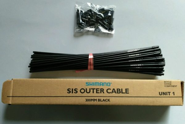 BUŽIR MJENJAČA SHIMANO SHIFT SIS40 300MM CRN I KAPICA, 50 SETOVA