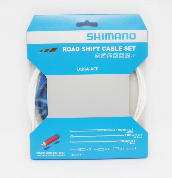 SAJLA I BUŽIR MJENJAČA SHIMANO ROAD SET POLYMER COATED BIJELA